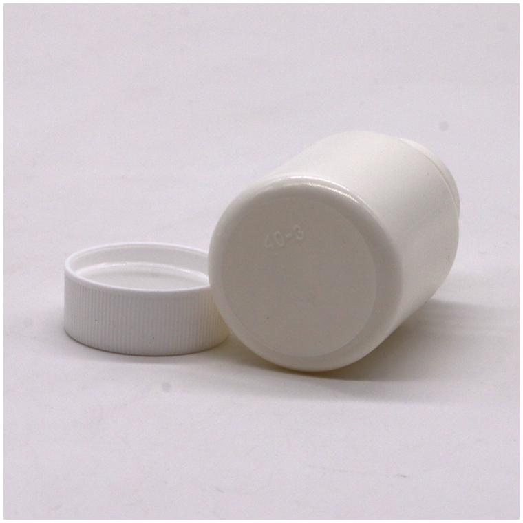 Pill Capsule Tablet 40CC Bottle with Screw Cap HDPE Material Custom Label Printing