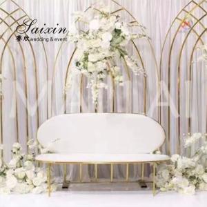 China Backdrop Decoration For Wedding Reception Church European Stand Stainless Steel Pipe Shelf wholesale