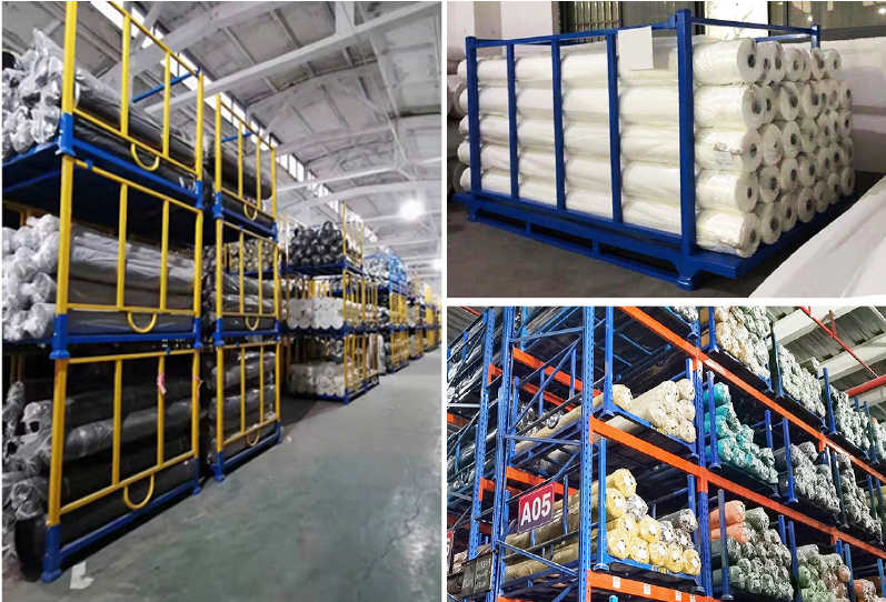 Pallet Stacking Rack For fabric roll storage
