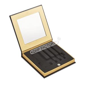 China Black Luxury Perfume Box Packaging Printing Gold Foil Logo Eco Friendly wholesale