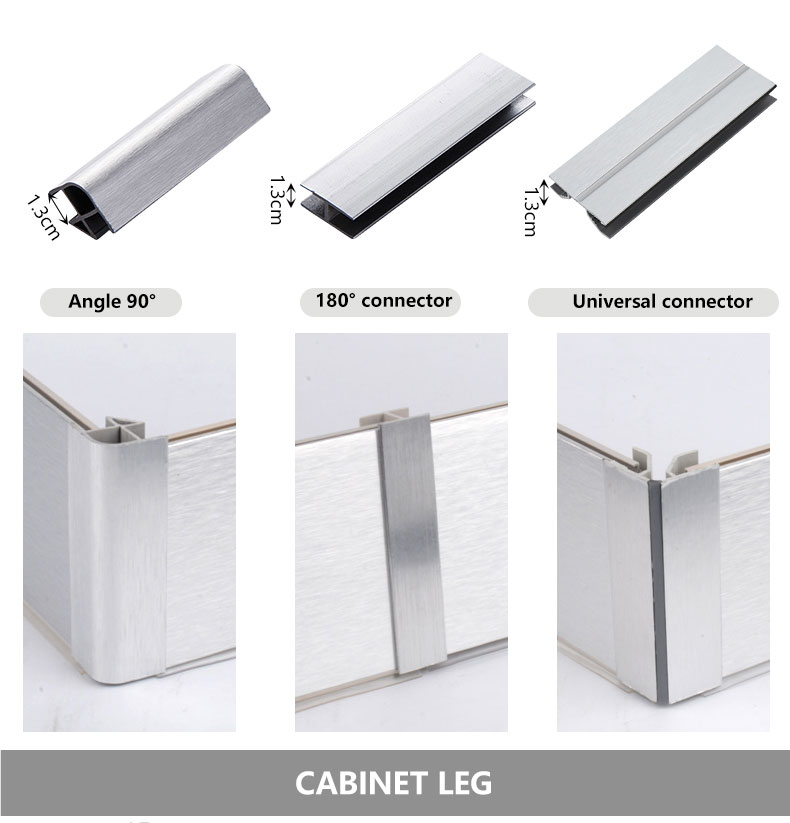 Baseboard Accessories PVC Skirting Board Holding-Down Line in Modern Design 24cm Width