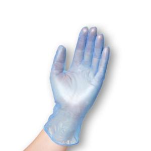 China XS Blue Disposable Medical Vinyl Gloves For Lab Examination wholesale