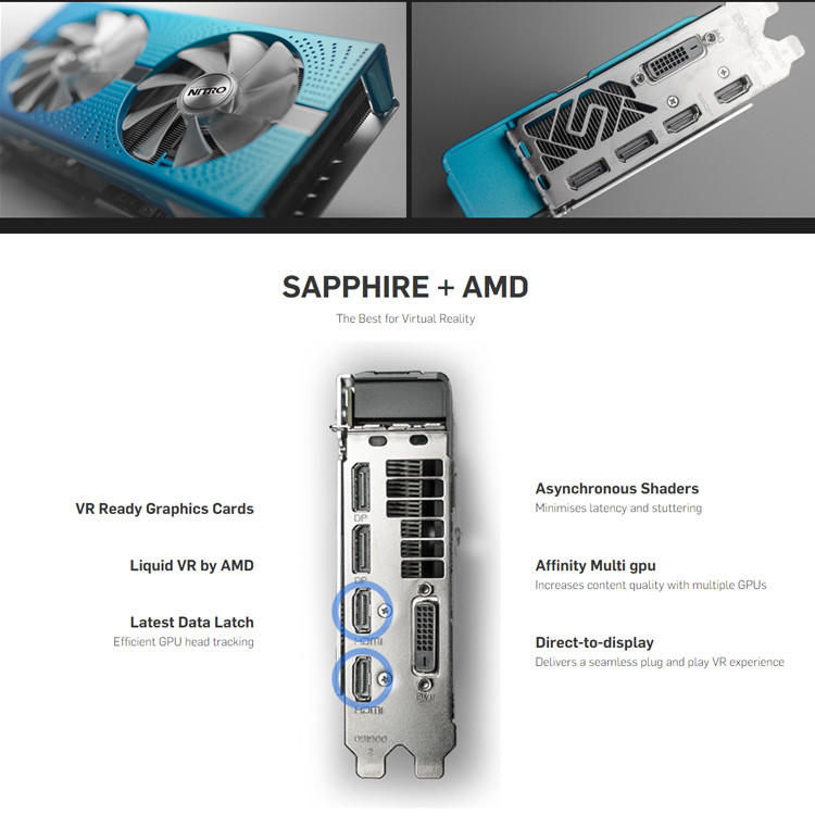 220V AMD Graphics Cards SAPPHIRE NITRO+ RX 590 8GB GDDR5 2 Fans