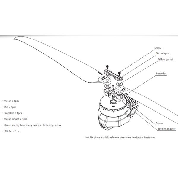 Multi-Rotor Agricultural Drone Power Suit 56-Inch Propeller Blade XMotor-X13 Brushless Power System Drone Accessory Parts