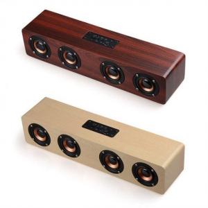China 4000mah Wooden Bluetooth Wireless HIFI Speaker Portable Music SoundBar AUX Handsfree for TV wholesale