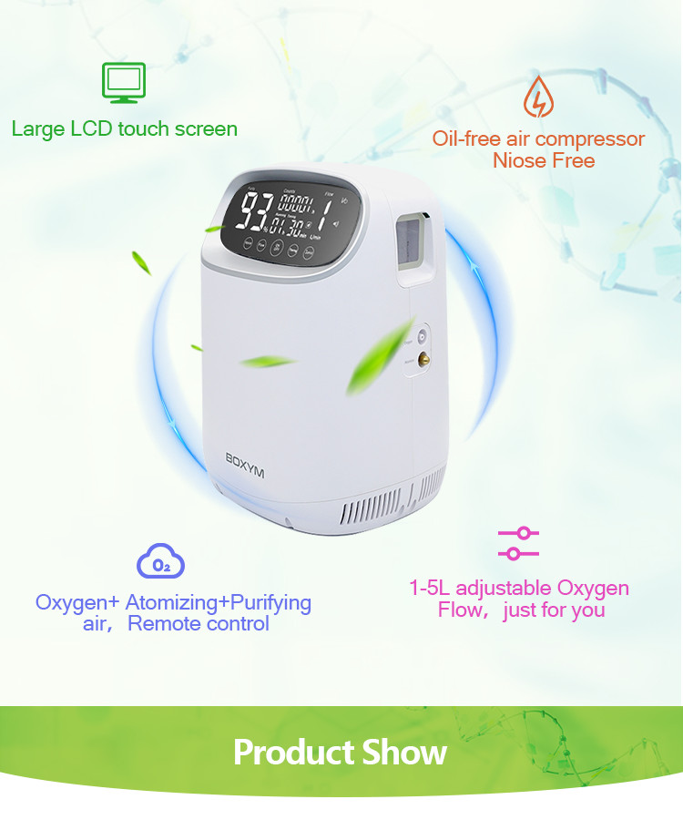 AC220V 42dB Hospital Oxygen Concentrator Machine 0.15ml/ Min Atomization