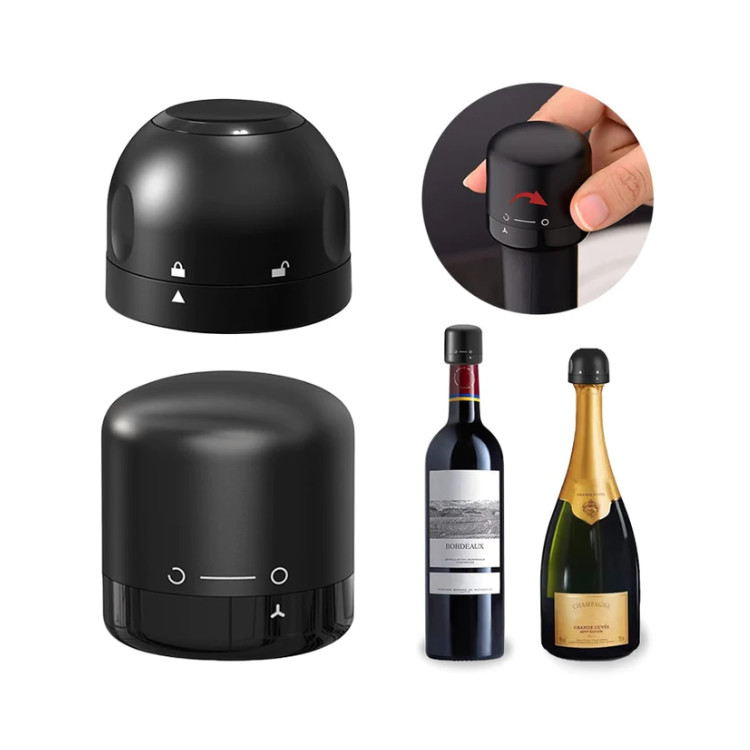ABS Silicone Wine Champagne Bottle Stopper Anti Leak Wine Bottle Cap
