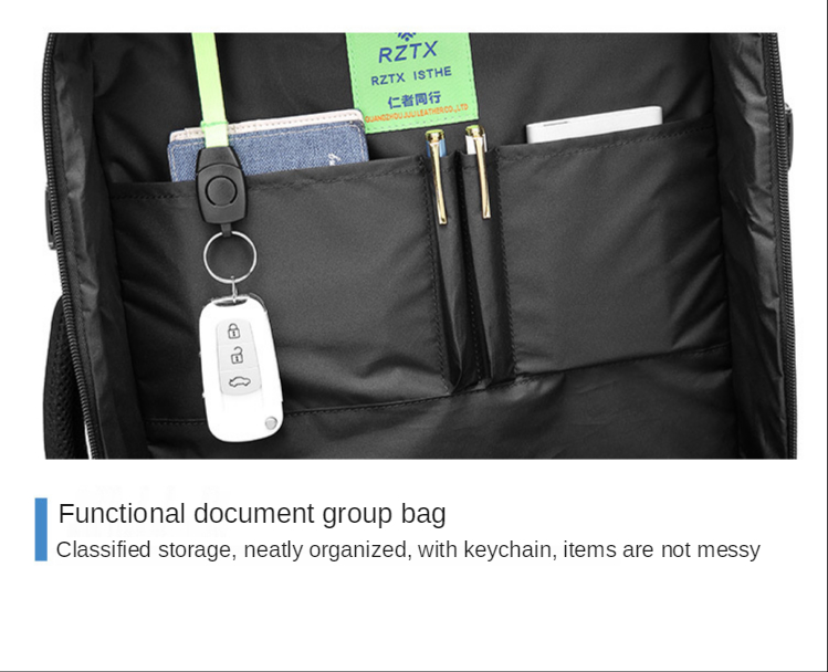 Multifunctional Expansion Boarding Bag Business Laptop Backpack 41*37*15cm