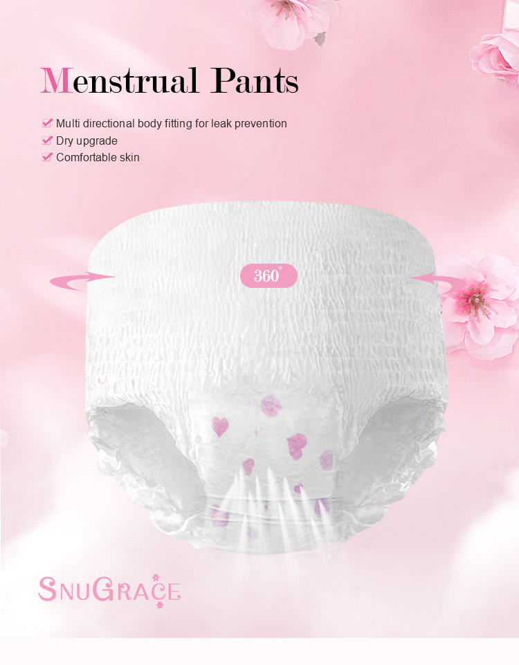 Breathable Function S.M.L Size Disposable High Absorbency Period Pants for Women