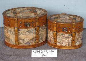 China SENMIN Europe Style L37x27 Leather Storage Trunk wholesale