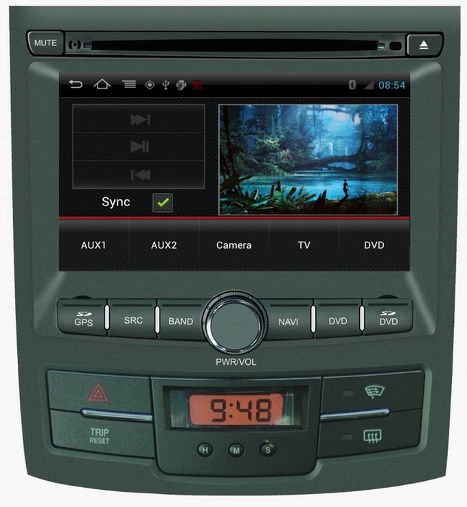 Ouchuangbo Ssangyong Kororando S150 Platform Android 4.0 DVD Player GPS Navi Radio MP3 EQ
