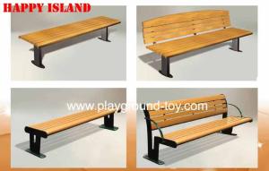 China Hard Solid Outdoor Garden Benches Wood Leisure Chair With Iron Legs wholesale