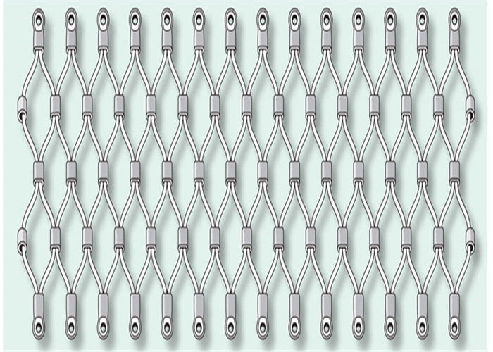 7x19 Balcony Ss Rope Mesh 40x40mm 60 Degree Angle