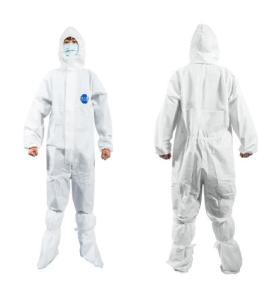 China Non Sterile Disposable Medical Coverall Without Tape PP + PE Material wholesale