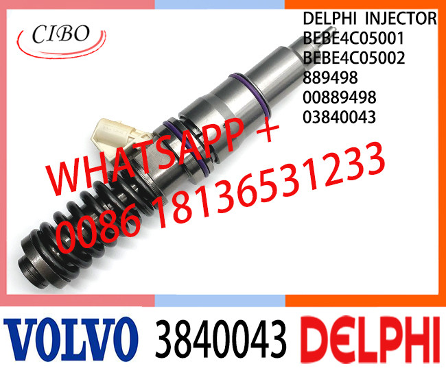 Common Rail Fuel Diesel Injector BEBE4C05001 BEBE4C05002 3840043 889498 03840043 E1 for VOL TRUCK 9.0 LITRE MARINE