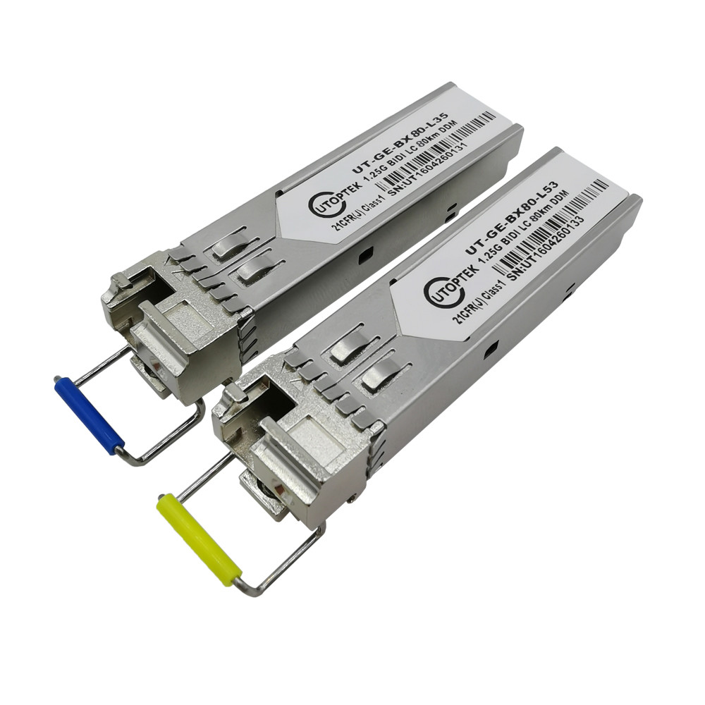 1.25G SM single fiber LC 100km SFP Transceiver DDM for Cisco/huawei/Mikrotik switch use