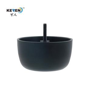 China KR-P0103 2 Inch Round Plastic Furniture Feet , Screw Plastic M8 Adjustable Feet wholesale