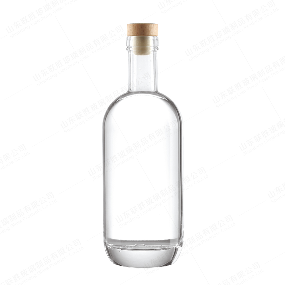 Thick Bottom And Glass Wine Bottles Customized For Whiskey Bourbon Brandy Vodka
