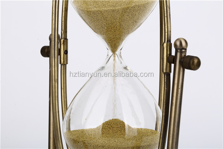 Blown Vintage Hourglass Sand Clock 5 Minute - 60 Minute Folk Art Style