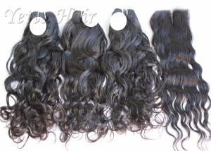 China Double Layer Lustrous 100% Brazilian Virgin Hair Weave With Natural Color wholesale