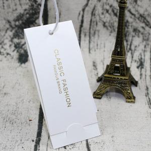 China Custom Clothing T Shirt Hang Tags White Color Fashionable Square Shape wholesale