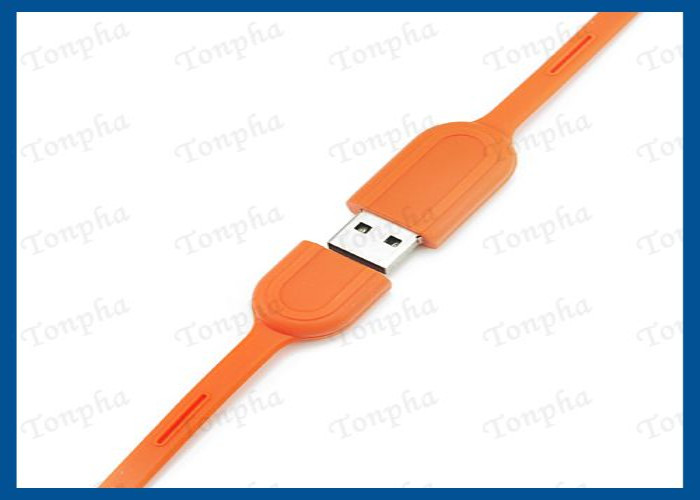 Promotional Thin Wristband Flash Drive Convenient Carrying Silicone Material