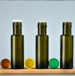 Clear Glass Cylindrical Bottle for Food 50ml 100ml 250ml Small Green Olive Oil