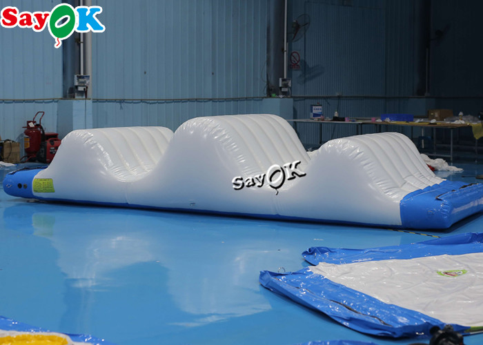 6x2x1.1mH White Airtight Inflatable Water Float Wave Track Inflatable Water Parks