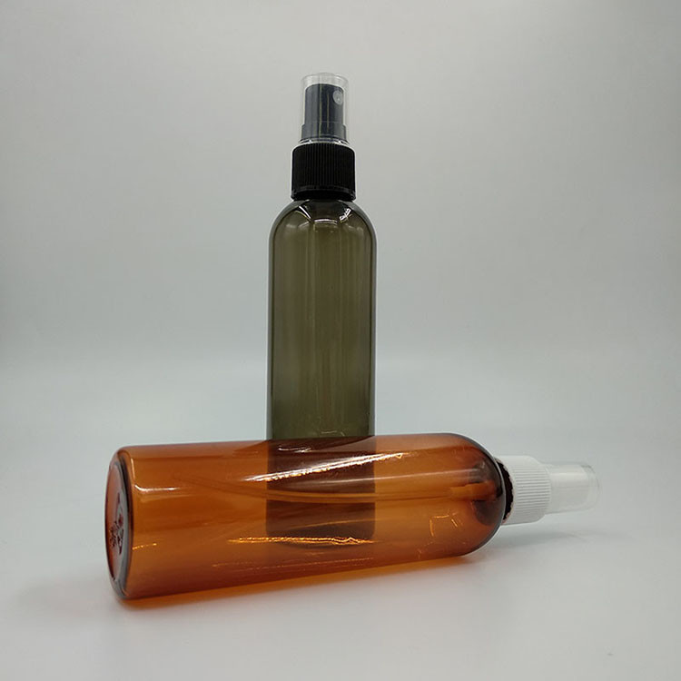 Stainless Steel Dispensing Round PETG Bottle With Cosmetic Pump 118mm Tall