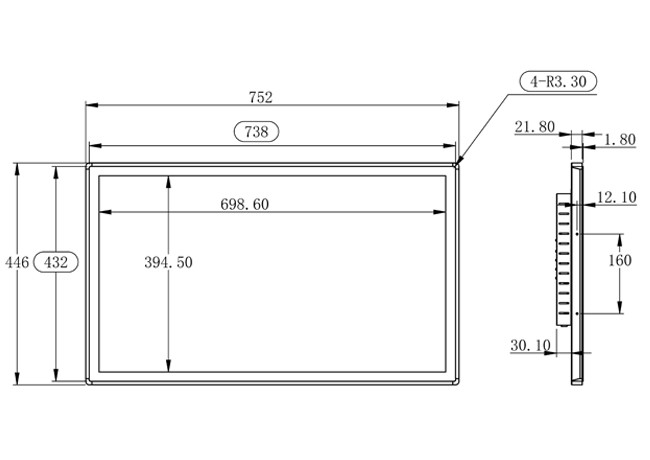32-Inch Linux Embedded Display for Conference Rooms, Industrial Automation, Control Panels, and Exhibition Halls