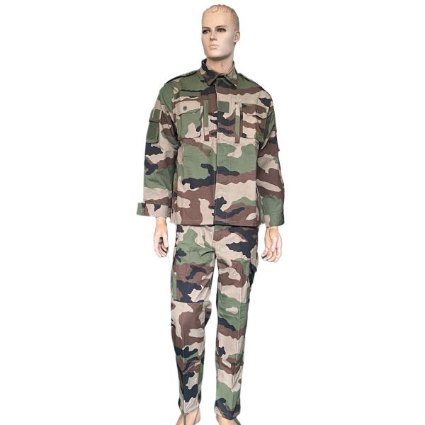 F2 Tactical Combat Uniform Set Camouflage Breathable Anti Static Formal Woven Fabric Uniforms French Military Uniform