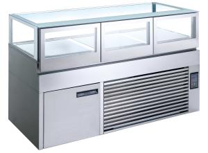 China Right Angle Industrial Refrigeration Equipment Refrigerated Cake Display Cabinet wholesale