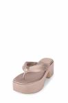 Lotus Pink Womens Wedge Heeled Shoes