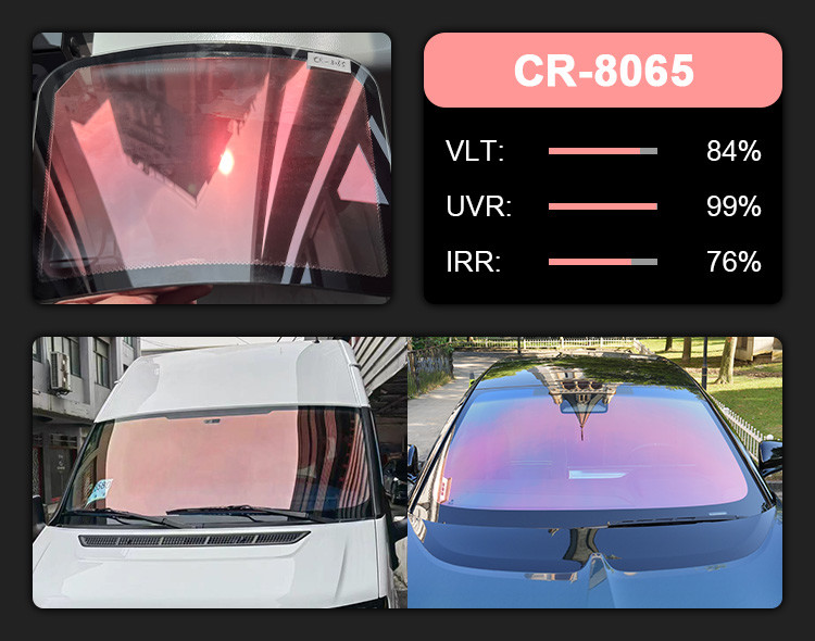 Decorative Solar Film Anti Glare Red Color CR-8065 Chameleon Car Window Film Tint Rainbow