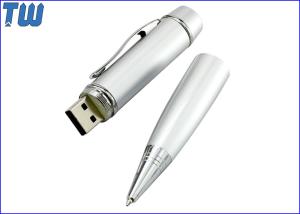 China Ballpoint Pen USB 128GB Thumb Drives Copper Material Smooth Writing wholesale
