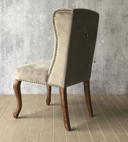 solid oak french style dining chairs,Antique style fabricWooden frame leather dining chair,desk chair CH-015