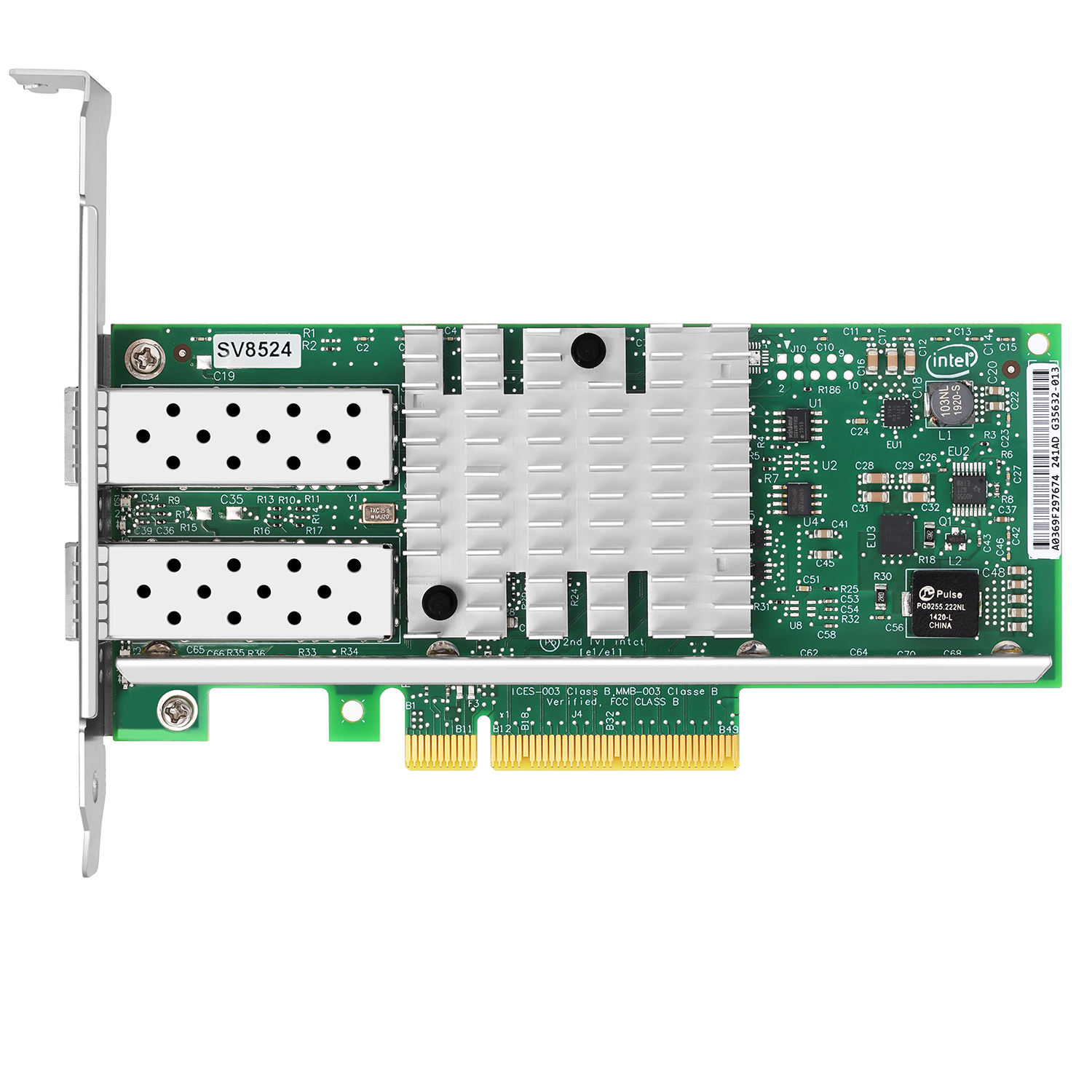 SV8524 Network Interface Card PCIe Network Card V2.0 5.0 GT/S X8 Lanes JL82599ES SFP+