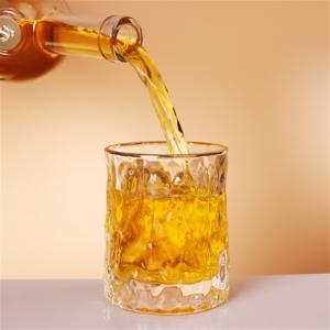 China 7 oz Irregular Glacial Whiskey Glass Cup Nordic Style Water Beer Highball Glass Cup wholesale