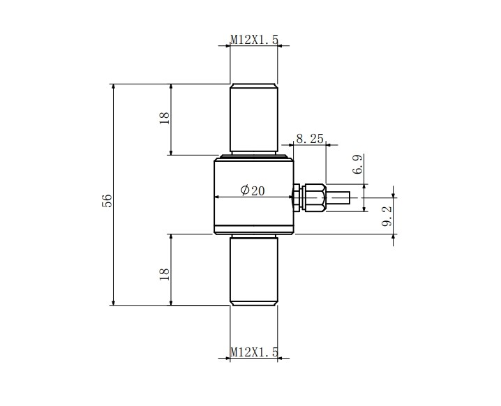 1-2 Ton Tension Force Sensor 700 Ohms High Capacity Load Cell
