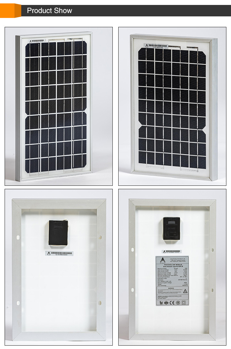 SolarverTech Black Monocrystalline PV Panels , Waterproof Monocrystalline Solar Plate
