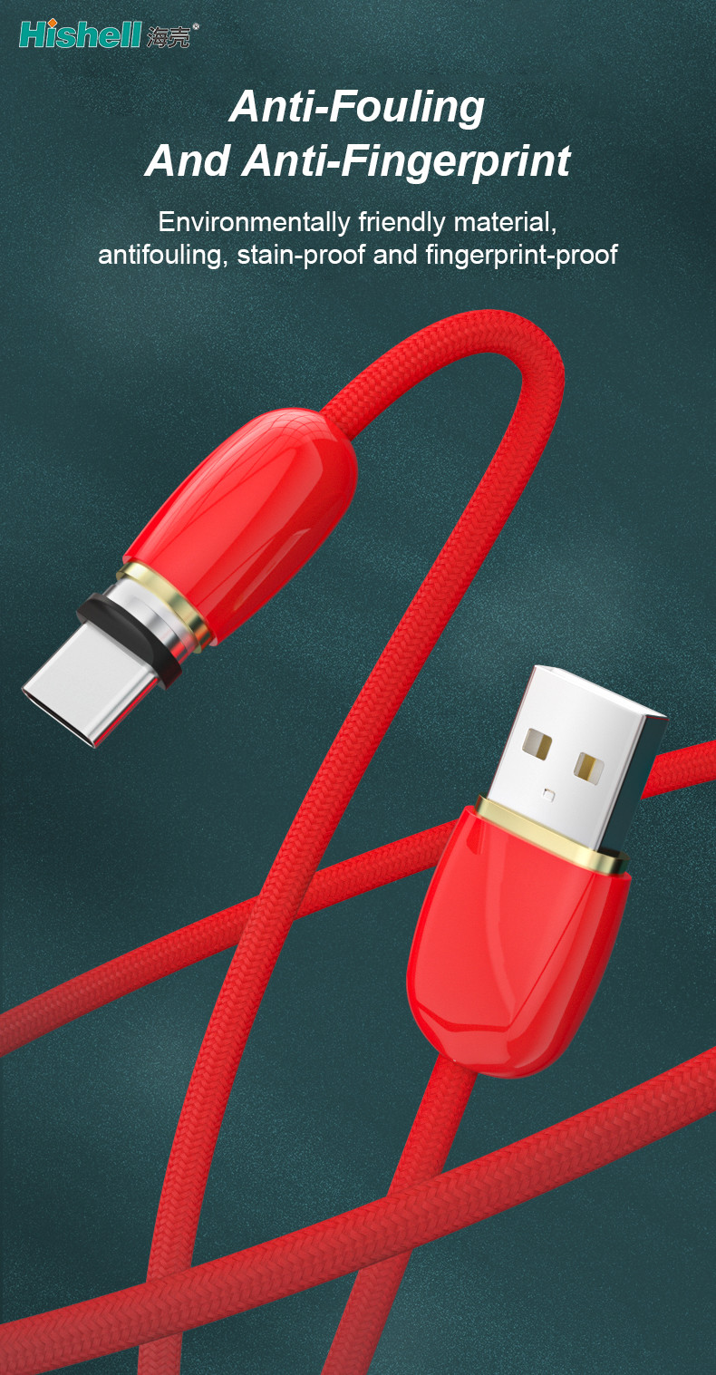 Antiwear Magnetic USB Fast Charging Cable Practical Length 1.2M