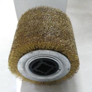 China Wood Polishing Industrial Roller Brushes / Steel Wire Brush Wheel Roller wholesale