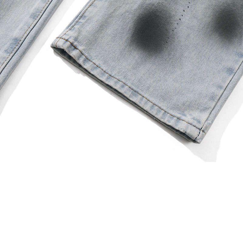 OEM Logo Hand Painted Straight Leg Jeans Graffiti Pants Factory Low MOQ Manufacturer