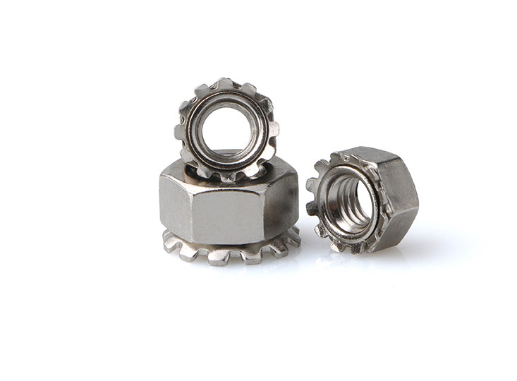 Zinc Plated Steel& Stainless Steel Locknut with External-Tooth Lock Washer K Locknuts