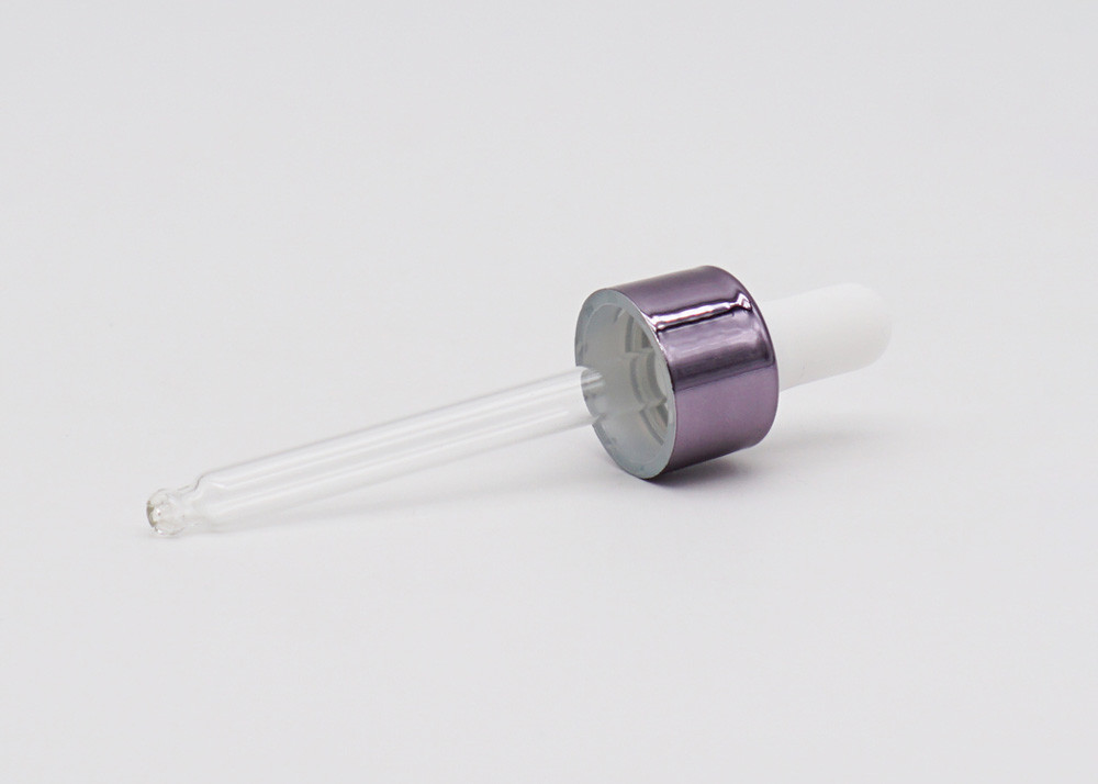 Aluminum 18/410 Glass Eye Dropper Pipette Silicone Teat
