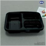 Diposable 3-Compartments Takeaway Plastic Food Container Disposable Food Grade