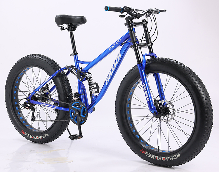 200kg Load Capacity Full Suspension Mountain Cycle Bicycle OEM Customizable Fat Tire Bike for Snow and Mountain Terrain