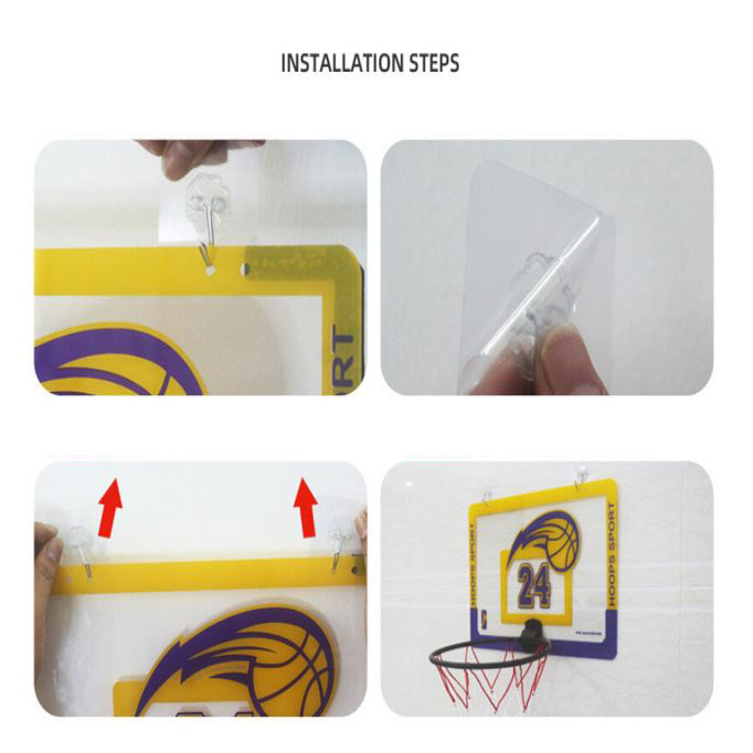 Kids Basketball Hoop Foldable Frame with 2 Basketballs Plastic Material Age Range 2 to 4 Years