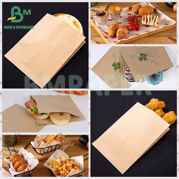 40 gsm + 10 gsm PE  White Unbleached Brown Sugar Packing Paper Butcher Paper Roll