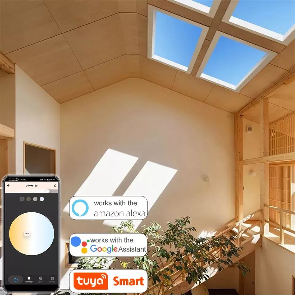 Multiscene 220V Fake Skylight Light , No Flicker Artificial Sky Light